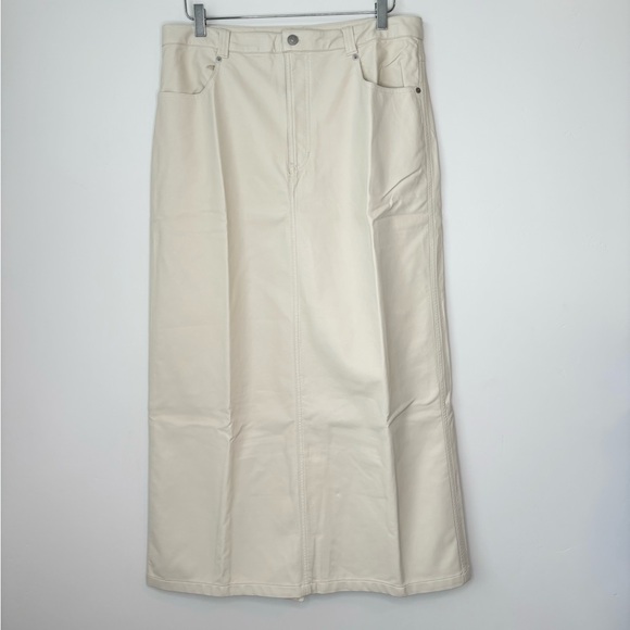 Free People City Slicker Vegan Maxi Skirt Size 12 - Picture 11 of 13